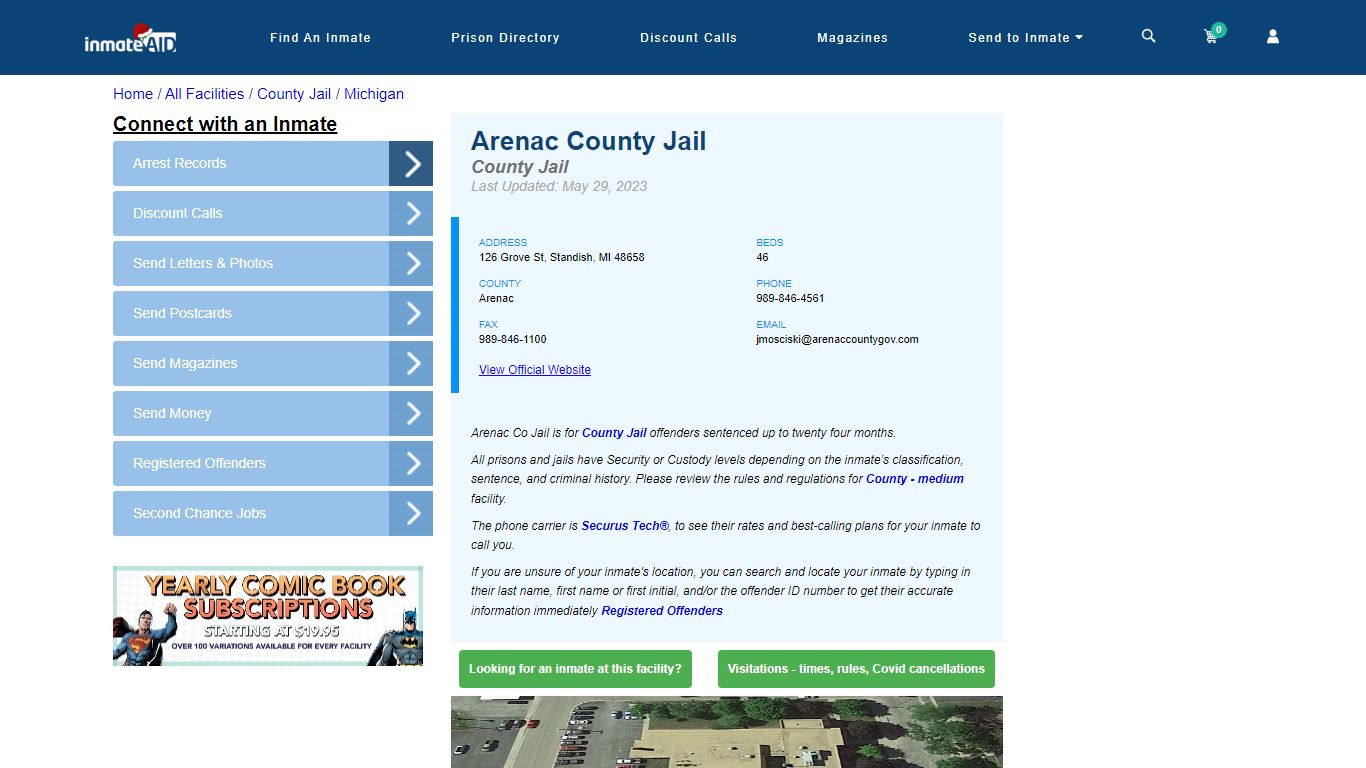 Arenac County Jail - Inmate Locator - Standish, MI